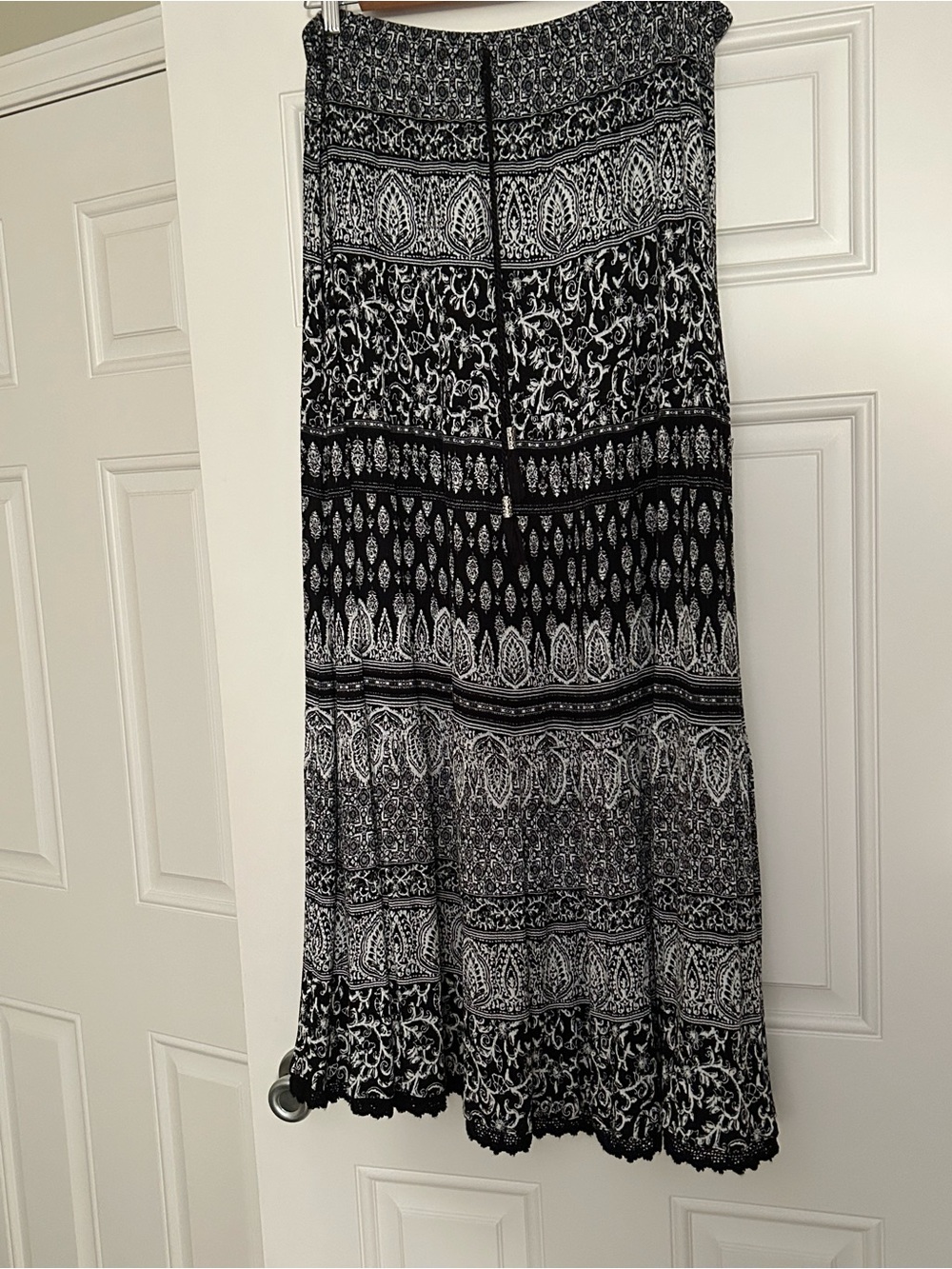Westport Black and White Boho Maxi Skirt - Picture 2 of 9